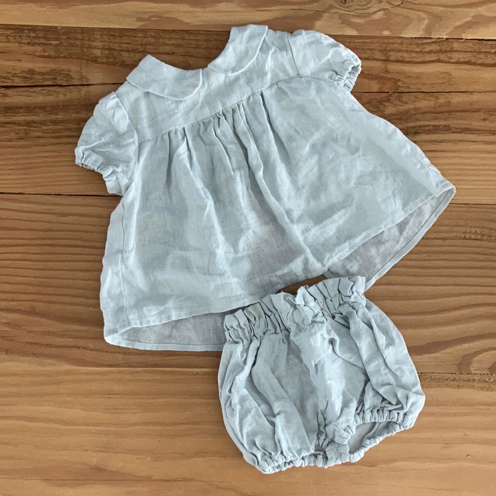 The Little Grey Sweater linen marching set